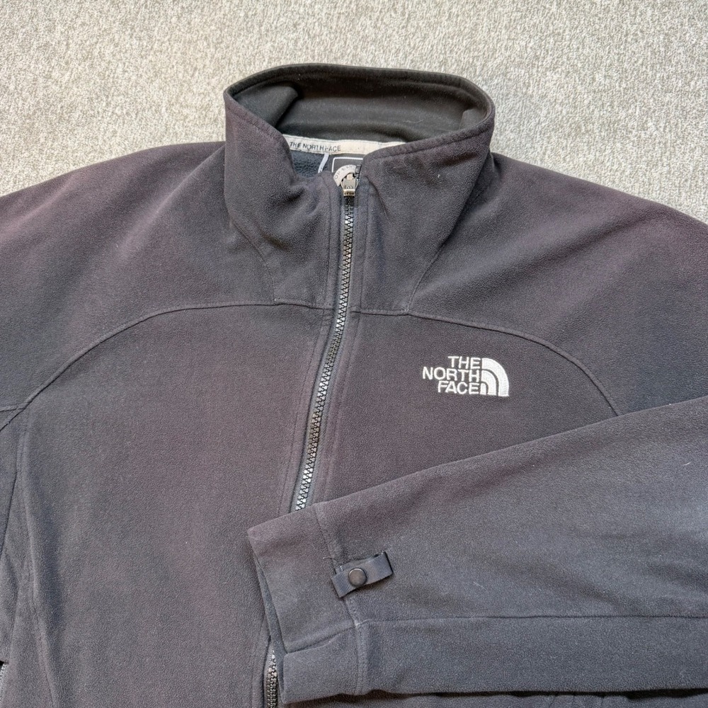 The North Face Mens‎ Full Zip Fleece Jacket Black Mock Neck Large 000